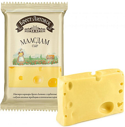 Сыр Маасдам 45% Брест-Литовск (шт)